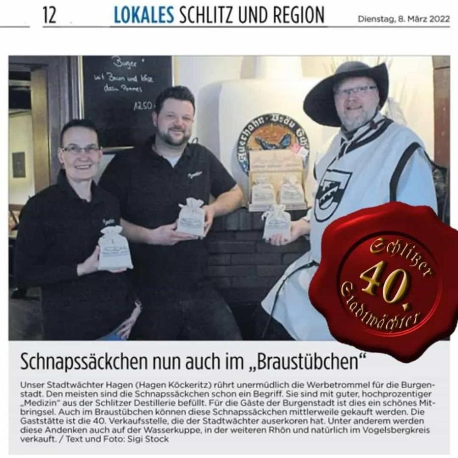 Gaststaette Braustuebchen Hotel Schlitz  Kültér fotó